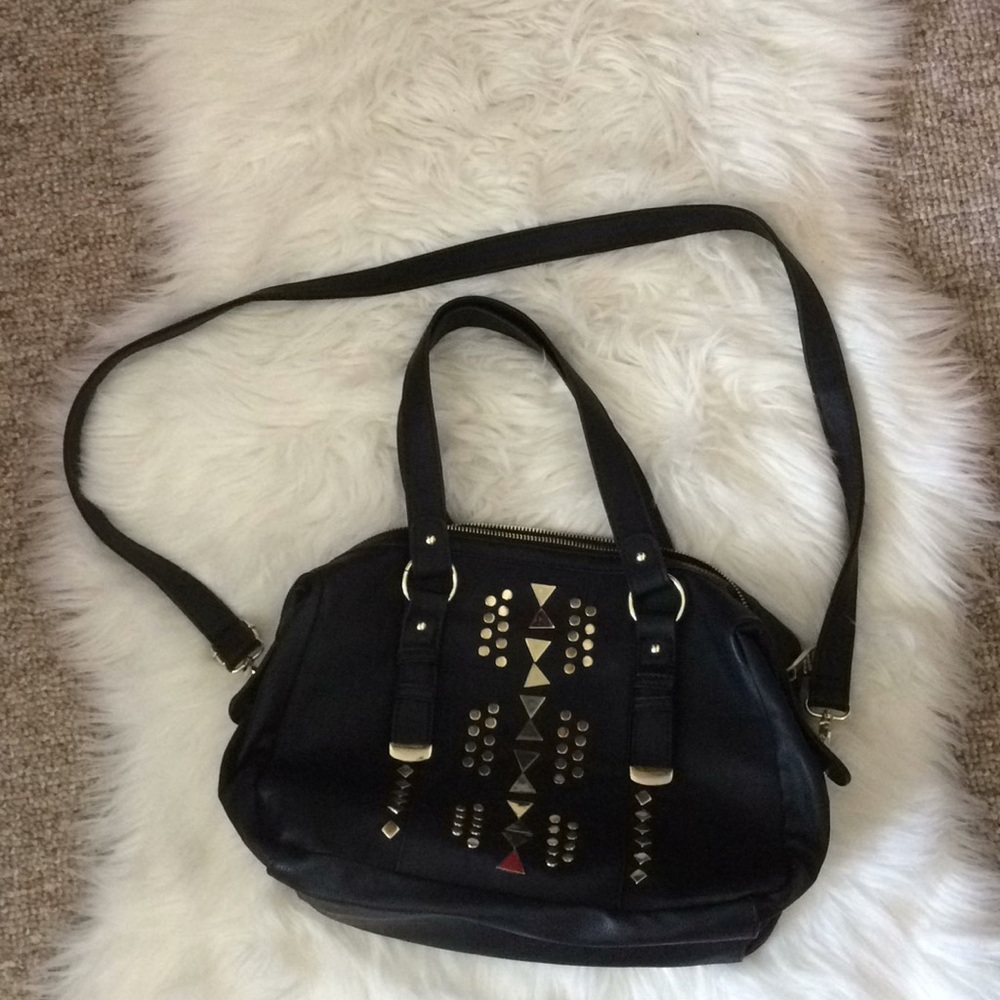 Steve Madden Black Bag w/Gold Accents